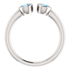 14K Gold Round Cut Solitaire Ring Setting - Modern Semi-Circle Style Ring Mounting