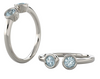 14K Gold Round Cut Solitaire Ring Setting - Modern Semi-Circle Style Ring Mounting