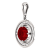 14K Gold Round Cut Solitaire Pendant Setting - Concentric Style Pendant Mounting