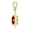 14K Gold Round Cut Solitaire Pendant Setting - Concentric Style Pendant Mounting