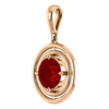 14K Gold Round Cut Solitaire Pendant Setting - Concentric Style Pendant Mounting