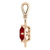 14K Gold Round Cut Solitaire Pendant Setting - Concentric Style Pendant Mounting