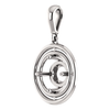 14K Gold Round Cut Solitaire Pendant Setting - Concentric Style Pendant Mounting
