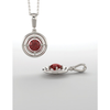14K Gold Round Cut Solitaire Pendant Setting - Concentric Style Pendant Mounting