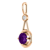 14K Gold Round Cut w/ Diamond Pendant Setting - Modern Style Pendant Mounting