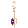 14K Gold Round Cut w/ Diamond Pendant Setting - Modern Style Pendant Mounting
