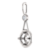 14K Gold Round Cut w/ Diamond Pendant Setting - Modern Style Pendant Mounting