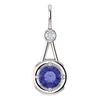 14K Gold Round Cut w/ Diamond Pendant Setting - Modern Style Pendant Mounting