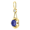 14K Gold Round Cut w/ Diamond Pendant Setting - Modern Style Pendant Mounting