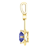 14K Gold Round Cut w/ Diamond Pendant Setting - Modern Style Pendant Mounting