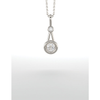 14K Gold Round Cut w/ Diamond Pendant Setting - Modern Style Pendant Mounting