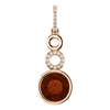 14K Gold Round Cut w/ Diamond Pendant Setting - Contemporary Style Pendant Mounting