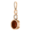 14K Gold Round Cut w/ Diamond Pendant Setting - Contemporary Style Pendant Mounting