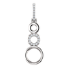 14K Gold Round Cut w/ Diamond Pendant Setting - Contemporary Style Pendant Mounting