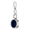 14K Gold Round Cut w/ Diamond Pendant Setting - Contemporary Style Pendant Mounting