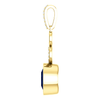 14K Gold Round Cut w/ Diamond Pendant Setting - Contemporary Style Pendant Mounting