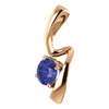14K Gold Round Cut Solitaire Pendant Setting - Free Form Style Pendant Mounting