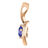 14K Gold Round Cut Solitaire Pendant Setting - Free Form Style Pendant Mounting
