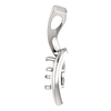 14K Gold Round Cut Solitaire Pendant Setting - Free Form Style Pendant Mounting