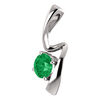 14K Gold Round Cut Solitaire Pendant Setting - Free Form Style Pendant Mounting