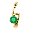 14K Gold Round Cut Solitaire Pendant Setting - Free Form Style Pendant Mounting