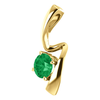 14K Gold Round Cut Solitaire Pendant Setting - Free Form Style Pendant Mounting
