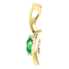 14K Gold Round Cut Solitaire Pendant Setting - Free Form Style Pendant Mounting