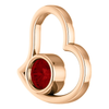 14K Gold Round Cut Solitaire Pendant Setting - Heart Style Pendant Mounting