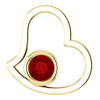 14K Gold Round Cut Solitaire Pendant Setting - Heart Style Pendant Mounting
