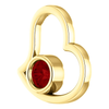 14K Gold Round Cut Solitaire Pendant Setting - Heart Style Pendant Mounting