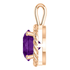 14K Gold Round Cut Solitaire Pendant Setting - Rope Style Pendant Mounting