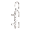 14K Gold Round Cut Solitaire Pendant Setting - Rope Style Pendant Mounting