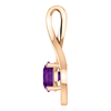 14K Gold Round Cut Solitaire Pendant Setting - Ribon Style Pendant Mounting