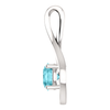 14K Gold Round Cut Solitaire Pendant Setting - Ribon Style Pendant Mounting