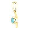 14K Gold Round Cut Solitaire Pendant Setting - Ribon Style Pendant Mounting