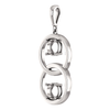 14K Gold Round Cut Solitaire Pendant Setting - 2 Ring Style Pendant Mounting