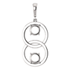 14K Gold Round Cut Solitaire Pendant Setting - 2 Ring Style Pendant Mounting
