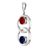 14K Gold Round Cut Solitaire Pendant Setting - 2 Ring Style Pendant Mounting