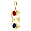14K Gold Round Cut Solitaire Pendant Setting - 2 Ring Style Pendant Mounting