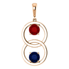 14K Gold Round Cut Solitaire Pendant Setting - 2 Ring Style Pendant Mounting