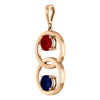 14K Gold Round Cut Solitaire Pendant Setting - 2 Ring Style Pendant Mounting