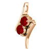 14K Gold Round Cut Solitaire Pendant Setting - 2 Stone Style Pendant Mounting