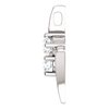 14K Gold Round Cut Solitaire Pendant Setting - 2 Stone Style Pendant Mounting