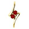 14K Gold Round Cut Solitaire Pendant Setting - 2 Stone Style Pendant Mounting