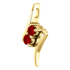 14K Gold Round Cut Solitaire Pendant Setting - 2 Stone Style Pendant Mounting