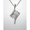 14K Gold Round Cut Solitaire Pendant Setting - 2 Stone Style Pendant Mounting