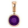 14K Gold Round Cut Solitaire Pendant Setting - Modern Style Pendant Mounting