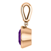 14K Gold Round Cut Solitaire Pendant Setting - Modern Style Pendant Mounting