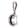 14K Gold Round Cut Solitaire Pendant Setting - Modern Style Pendant Mounting
