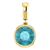 14K Gold Round Cut Solitaire Pendant Setting - Modern Style Pendant Mounting